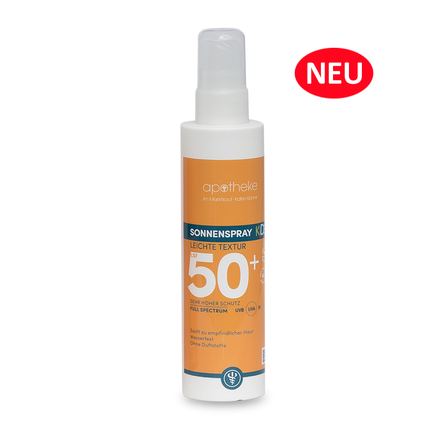 Apotheke im Marktkauf – Sonnenspray Kids LSF 50 – leichte Textur